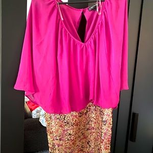 Pink sequined dress